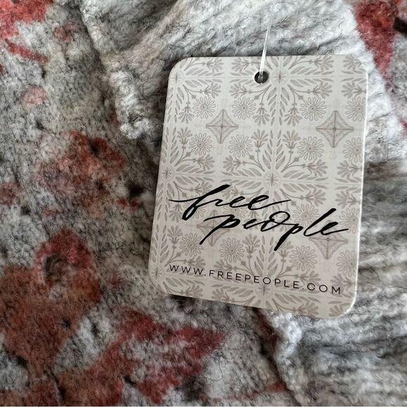 Free People Love Fool Ruffle Pullover Sweater NWT XS Floral, Bell Sleeve, Romant - Picture 10 of 12